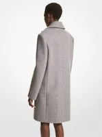 Wool Melton Slit Sleeve Coat