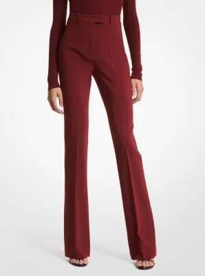 Yasmeen Crepe Split-Cuff Trousers