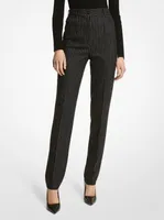 Carolyn Pinstripe Stretch Flannel Trousers