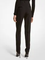 Samantha Double Crepe Sablé High-Waisted Pants