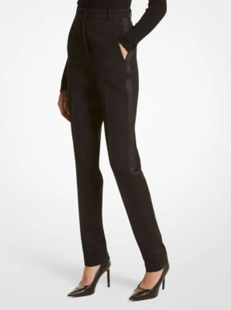 Samantha Double Crepe Sablé High-Waisted Pants