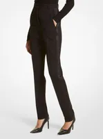 Samantha Double Crepe Sablé High-Waisted Pants