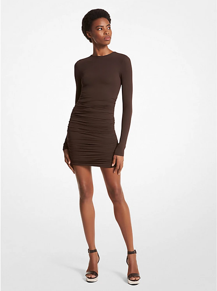 Stretch Matte Jersey Ruched Dress