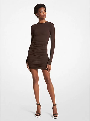 Stretch Matte Jersey Ruched Dress