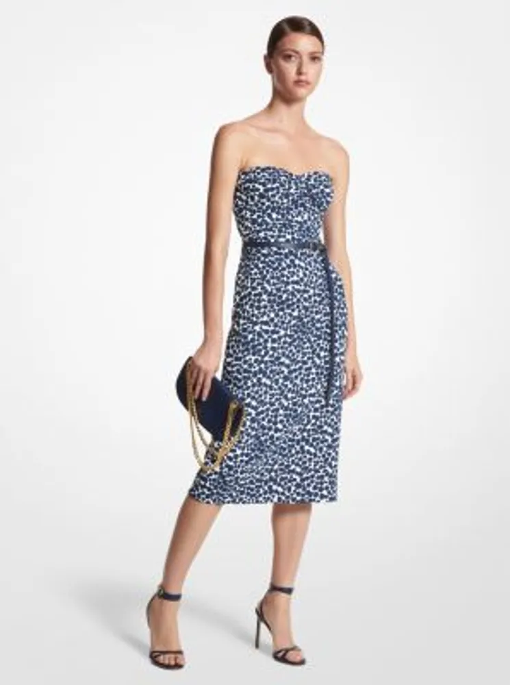 Cheetah Print Stretch Cady Dress