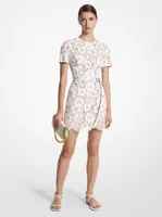 Cotton Blend Floral Lace Dress