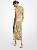 Sequined Stretch Jersey Tank Dress