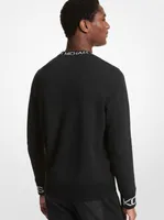 Logo Tape Cotton Blend Sweater