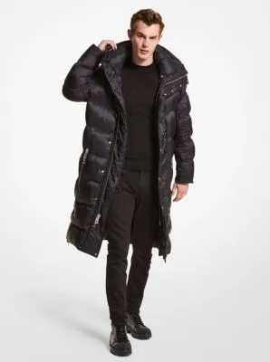 Quilted Nylon Puffer Coat