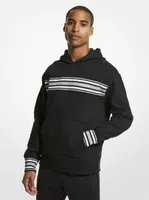 Striped Cotton Blend Hoodie