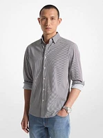 Slim-Fit Stretch Nylon Striped Shirt