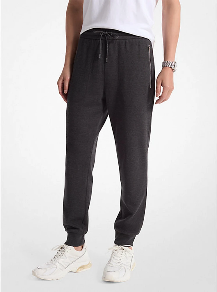 Cotton Blend Drawstring Joggers