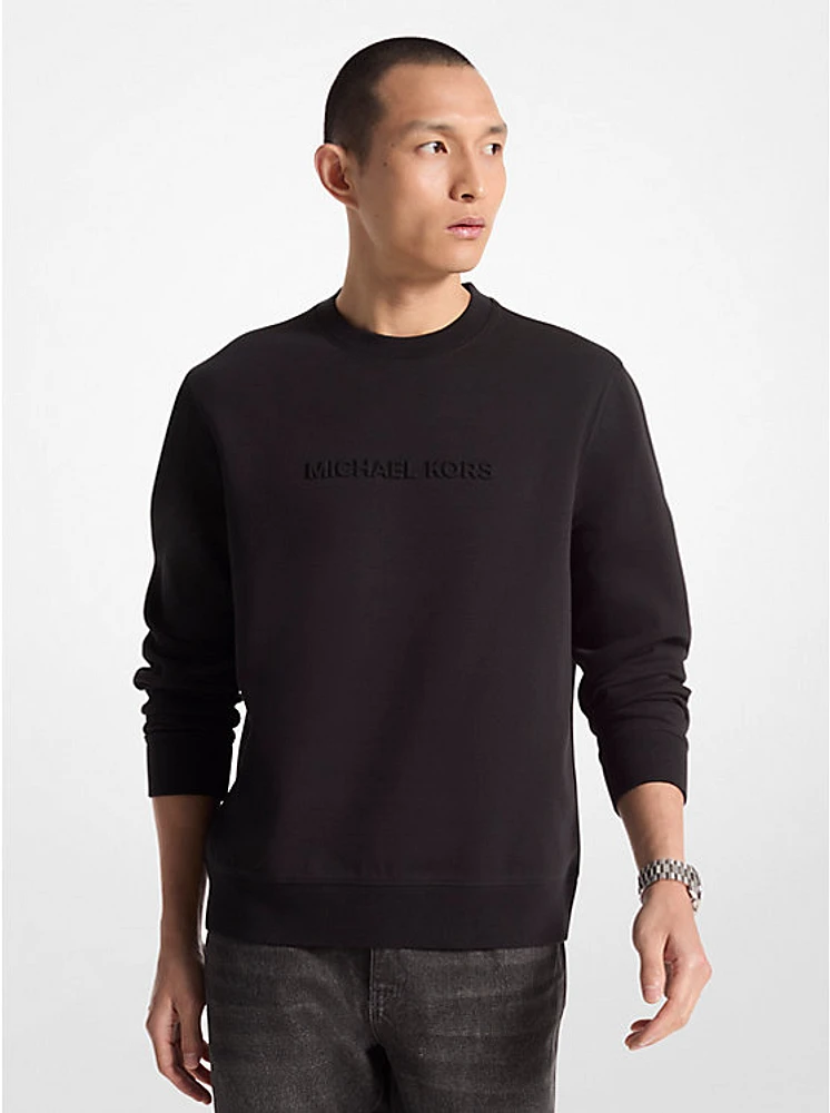 Logo Embossed Cotton Blend Sweater