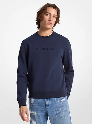 Logo Embossed Cotton Blend Sweater