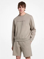 Sudadera de mezcla algodón con logotipo en relieve