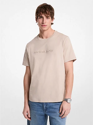 Logo Embossed Cotton T-Shirt