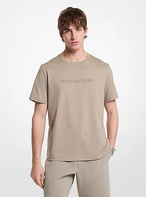 Logo Embossed Cotton T-Shirt