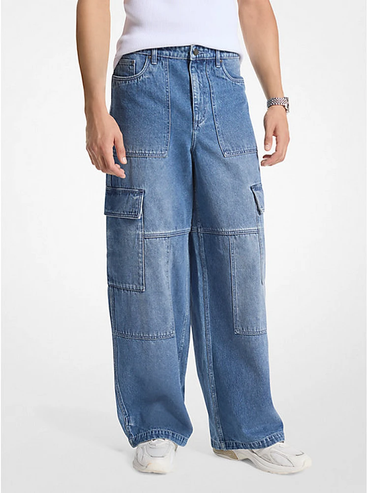 Denim Cargo Jeans