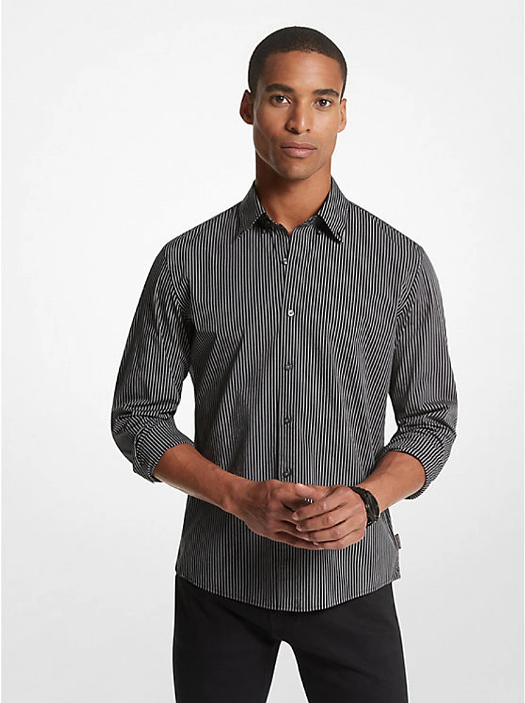 Striped Stretch Cotton Shirt