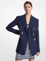 Wool Gabardine Double-Breasted Blazer