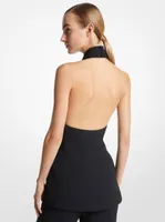 Double Crepe Sablé Halter Jacket