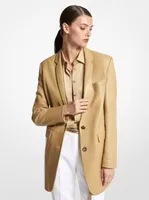 Plongé Leather Boyfriend Blazer