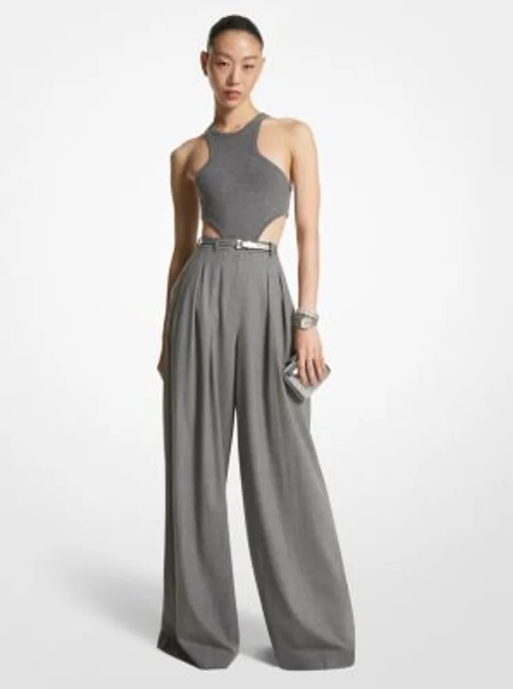 Michael Kors Collection Stretch Wool Palazzo Pant