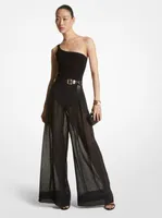 Linen Gauze Palazzo Pants