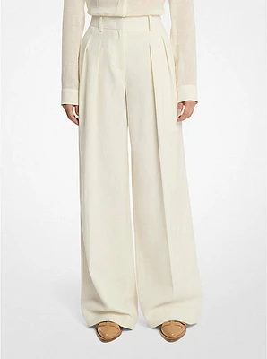 Linen Wide-Leg Trousers