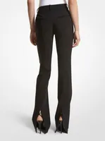 Yasmeen Crepe Split-Cuff Trousers