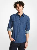 Stretch Denim Slim-Fit Shirt