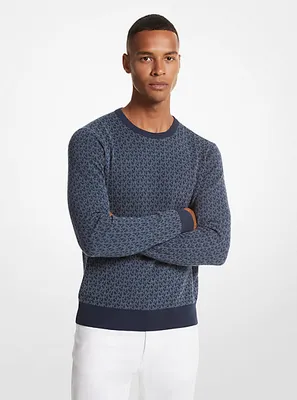 Logo Cotton Jacquard Sweater