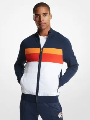 MK x ellesse Color-Blocked Knit Zip-Up Jacket