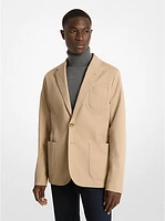 Stretch Cotton Twill Blazer