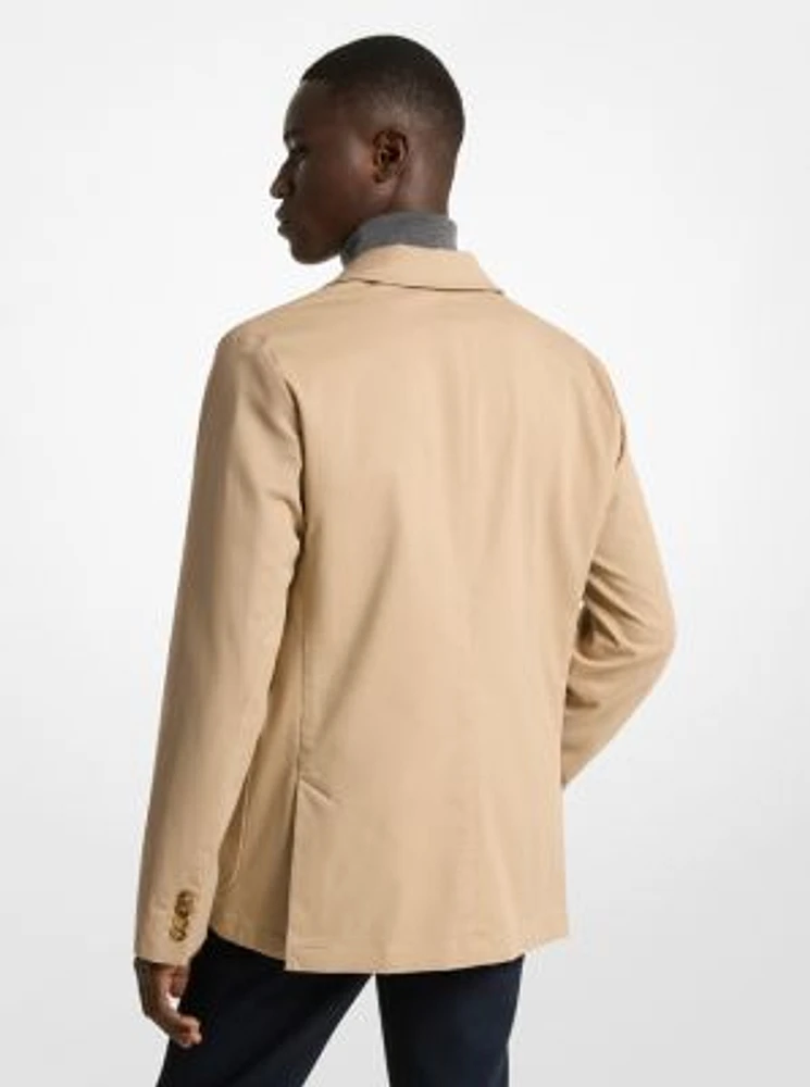 Stretch Cotton Twill Blazer