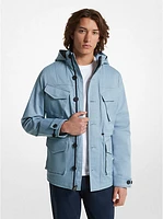 Stretch Cotton Hooded Field Jacket