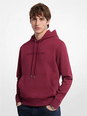 Embossed Logo Cotton Blend Hoodie