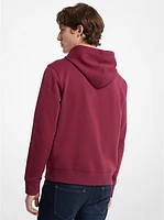 Embossed Logo Cotton Blend Hoodie