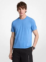 Linen and Cotton Short-Sleeve Sweater