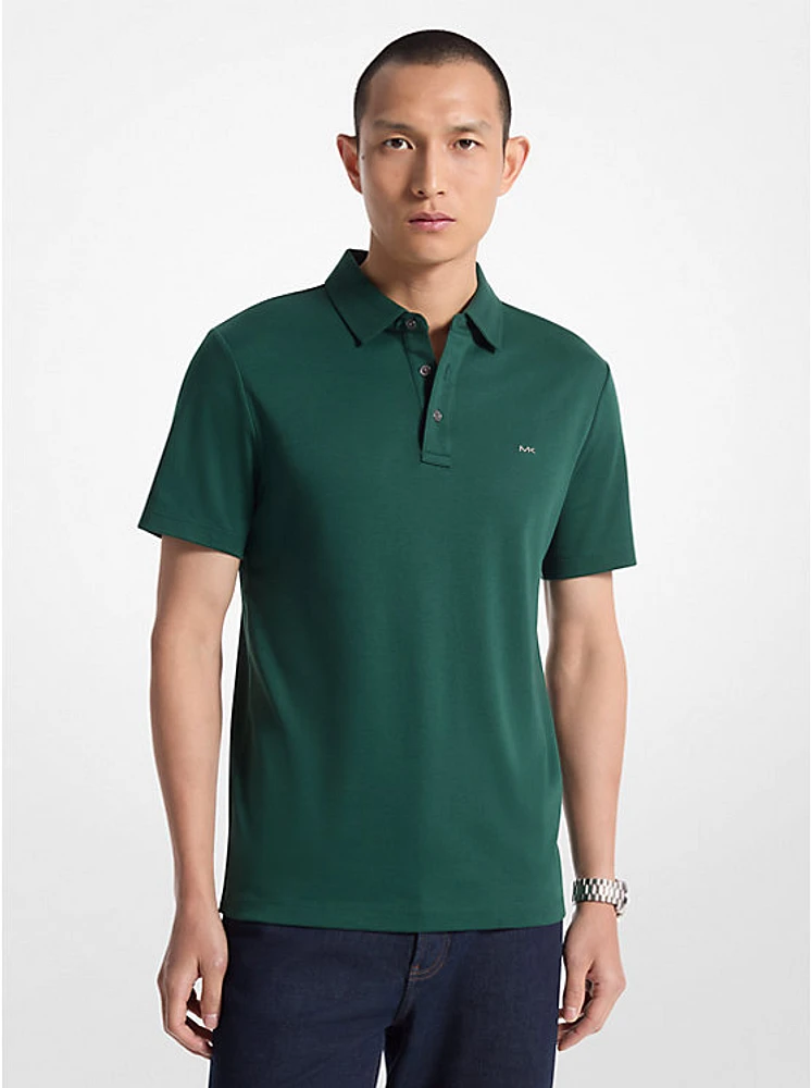 Embroidered Logo Cotton Polo Shirt