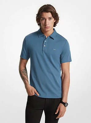 Embroidered Logo Cotton Polo Shirt