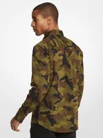 Slim-Fit Camouflage Stretch Cotton Shirt