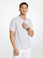 Greenwich Logo Print Cotton Jersey Polo Shirt