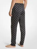 Empire Logo Print Woven Pajama Pants