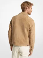 Suede Zip-Up Trucker Jacket