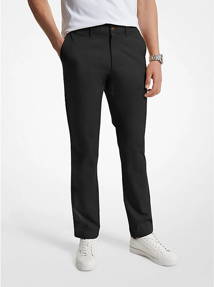 Slim-Fit Cotton Blend Chino Pants