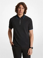 Stretch Knit Half-Zip Polo Shirt