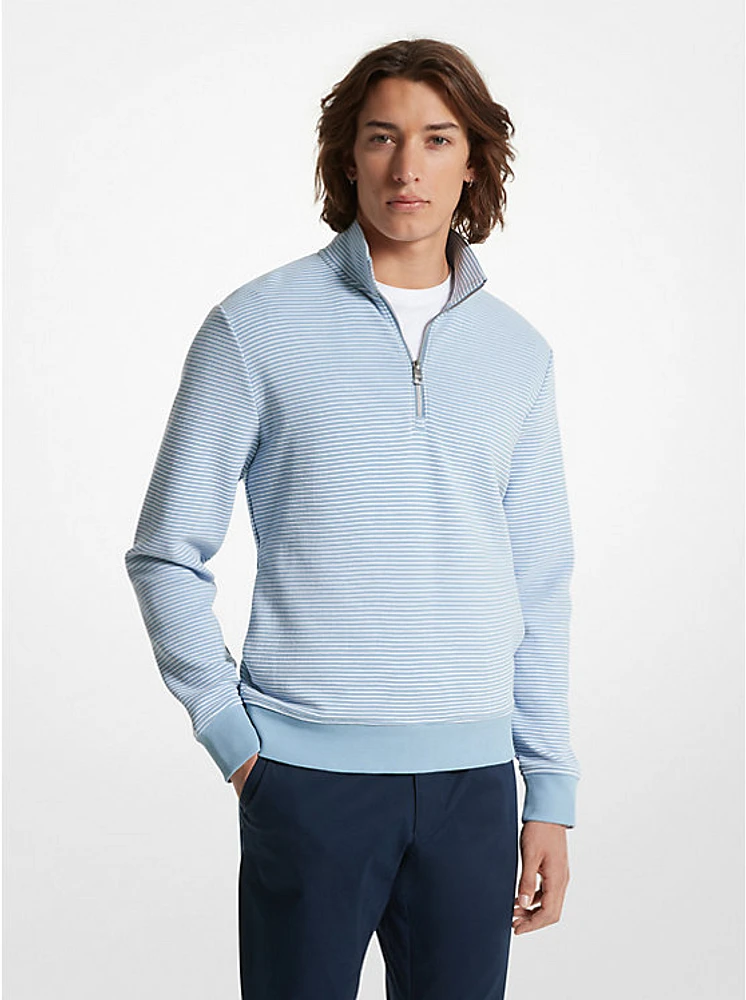 Cotton Blend Half-Zip Sweater