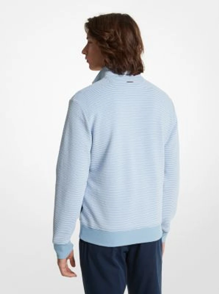 Cotton Blend Half-Zip Sweater