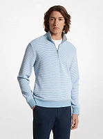 Cotton Blend Half-Zip Sweater